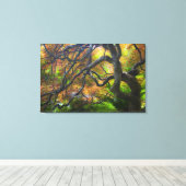 Najaarkleur Maple-bomen, Victoria, British 2 Canvas Afdruk (Insitu (Houten vloer))