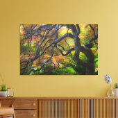 Najaarkleur Maple-bomen, Victoria, British 2 Canvas Afdruk (Insitu (Woonkamer))