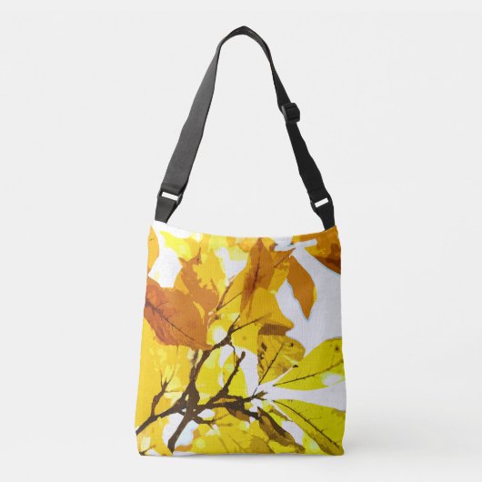 Najaarkleuren, bladeren crossbody tas (Voorkant)