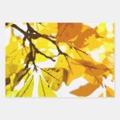 Najaarkleuren, bladeren inpakpapier vel (Voorkant)