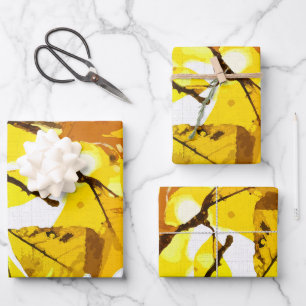 Najaarkleuren, bladeren inpakpapier vel