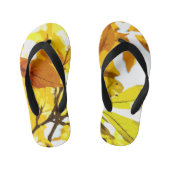 Najaarkleuren, bladeren kinder teenslippers (Voetbed)