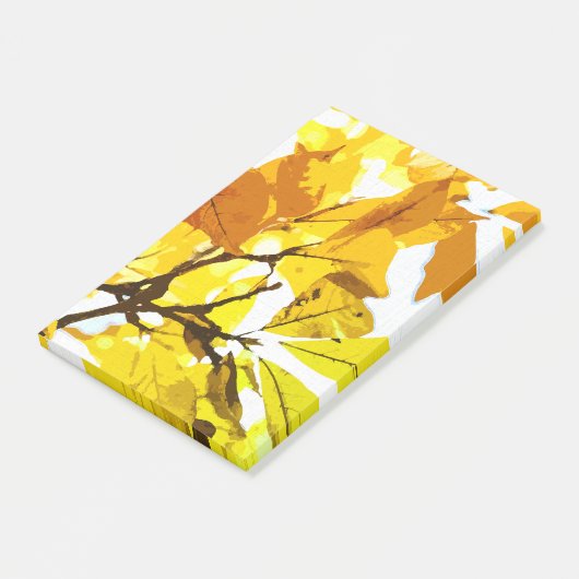 Najaarkleuren, bladeren post-it® notes (Schuin)