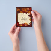 Najaarkleuren bladeren structuur kleine evenementb flyer (Hand)