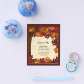 Najaarkleuren bladeren structuur kleine evenementb flyer (Enkel)