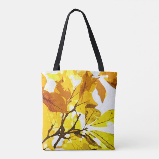 Najaarkleuren, bladeren tote bag (Achterkant)