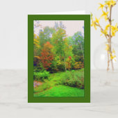 "Najaarkleuren" Blank Wenskaart Kaart (Gele Bloem)