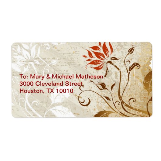 Najaarkleuren Etiket (Voorkant)