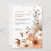 Najaarkleuren Floral Foliage Thanksgiving Kaart (Voorkant)