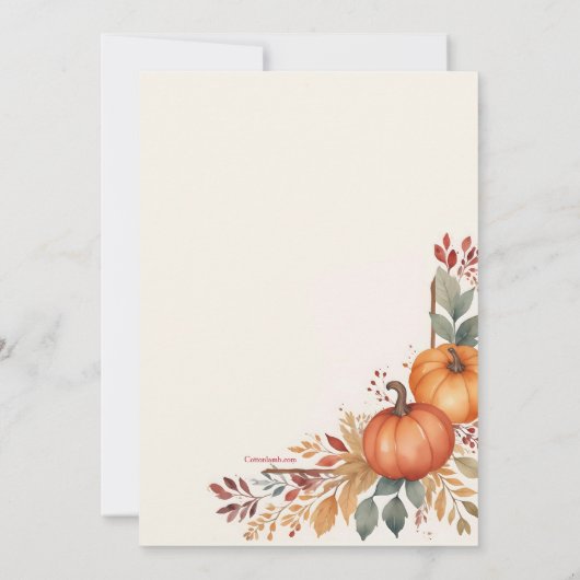 Najaarkleuren Kaart (Achterkant)