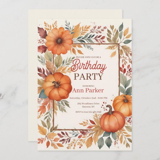 Najaarkleuren Kaart (Voorkant / Achterkant)