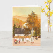 Najaarkleuren leeg kaart (Gele Bloem)