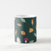 Najaarkleuren met bladeren en paddenstoelen koffiemok (Center)