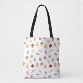 Najaarkleuren met bladeren en paddenstoelen tote bag