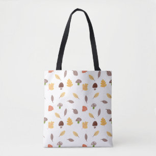 Najaarkleuren met bladeren en paddenstoelen tote bag