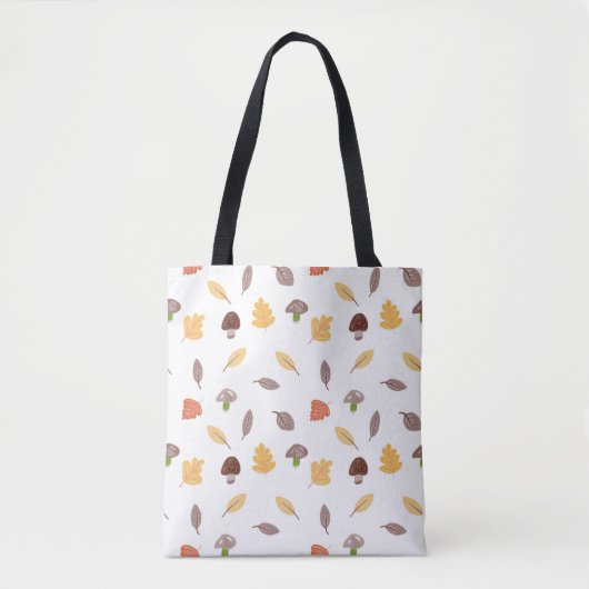 Najaarkleuren met bladeren en paddenstoelen tote bag (Voorkant)