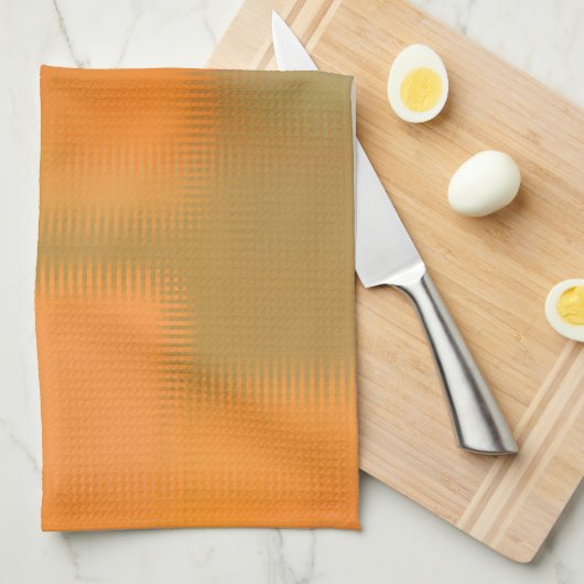 Najaarkleuren Oranje rood-groen bruin Theedoek (Quarter Fold)