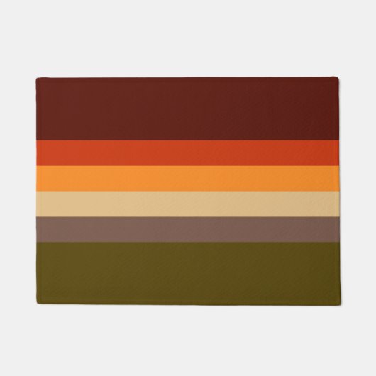 Najaarkleuren - Rood Oranje geel Tan Green Brown Deurmat (Voorkant)
