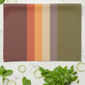 Najaarkleuren - Rood Oranje geel Tan Green Brown Theedoek (Gevouwen)