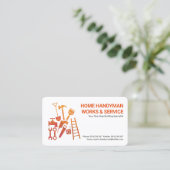 Najaarkleuren van handgereedschap visitekaartje (Staand voorkant)