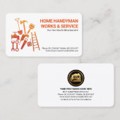 Najaarkleuren van handgereedschap visitekaartje (Voorkant / Achterkant)