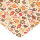 Najaarkleuren vogels en bloemen lange tafelloper (Hoek)