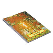Najaarkleuren, zon tussen bomen notitieboek (Rechterzijde)
