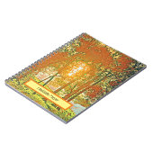 Najaarkleuren, zon tussen bomen notitieboek (Linkerzijde)