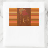 Najaarleder en stripes Wijnlabel Rechthoekige Sticker (Tas)