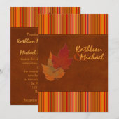 Najaarleien en uitnodiging tot bruiloft in Stripes (Voorkant / Achterkant)