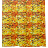 Najaarleien in goud en Oranje douche Crutain Douchegordijn (Voorkant)