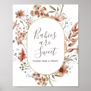 Najaarlijke wilde bloemen baby ' s zijn zoet poster