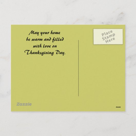 Najaarpad in het Briefkaart Thanksgiving bos (Achterkant)