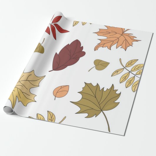 Najaarpatroon Cadeaupapier (Uitgerold)