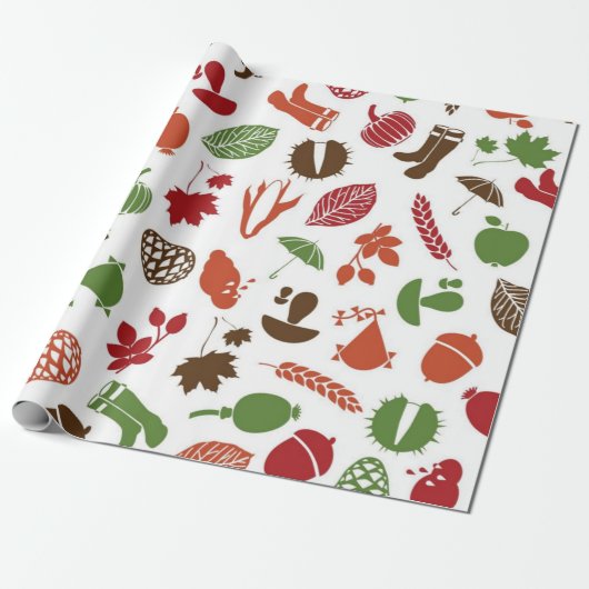 Najaarpatroon Cadeaupapier (Uitgerold)