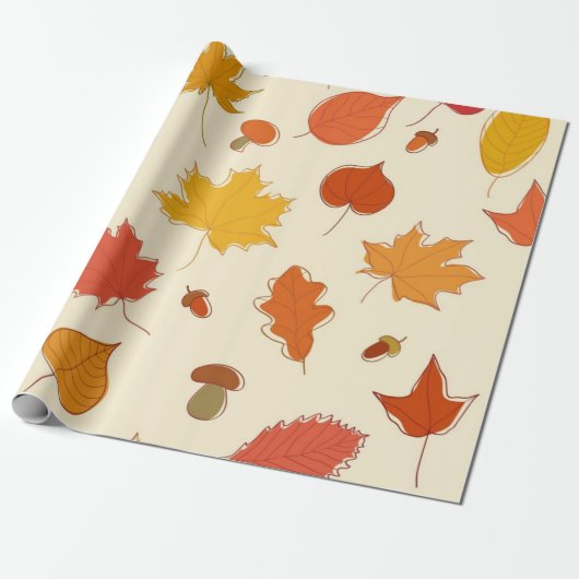 Najaarpatroon Cadeaupapier (Uitgerold)