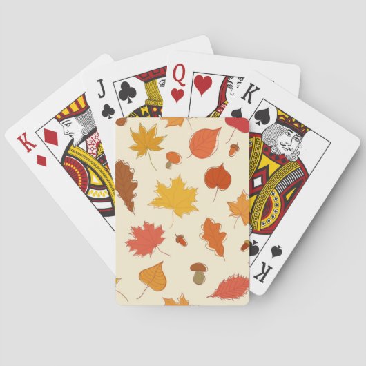 Najaarpatroon Pokerkaarten (Achterkant)