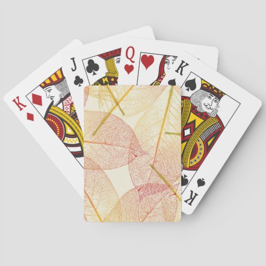 Najaarpatroon Pokerkaarten (Achterkant)
