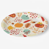 Najaarpompoenen en Bord van bladpatroonpapier (Gekanteld)