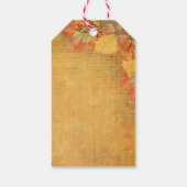 Najaarpompoenen en olievloeiend Label met decorati Cadeaulabel (Achterkant)