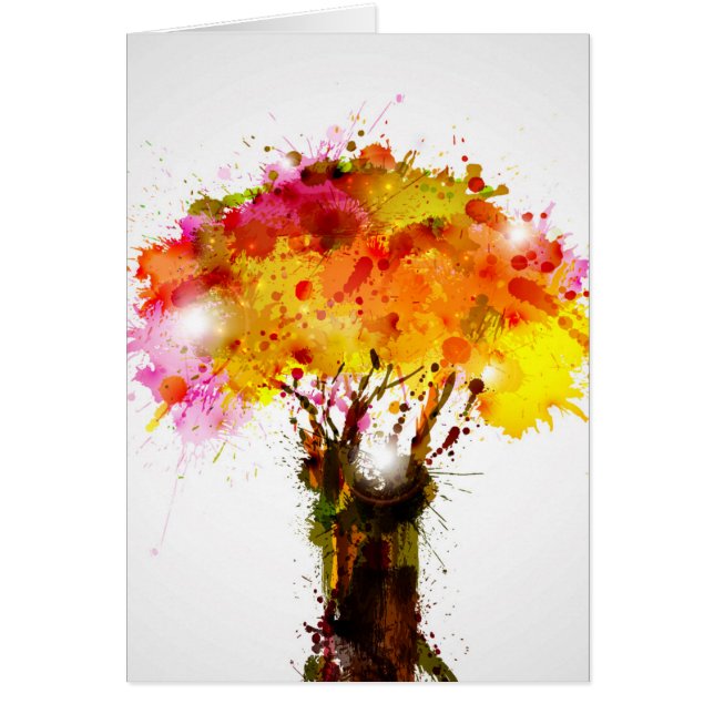 Najaars Abstracte boomvorming door blots (Voorkant)