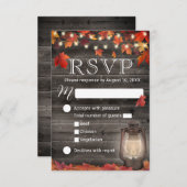 Najaars bladeren en  trekvogels RSVP (Voorkant / Achterkant)