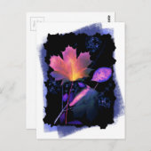 Najaars bladeren in Neon en Blue Briefkaart (Voorkant / Achterkant)