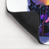 Najaars bladeren in Neon en Blue Muismat (Hoek)