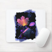 Najaars bladeren in Neon en Blue Muismat (Met muis)