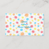 Najaars bladeren visitekaartje (Achterkant)