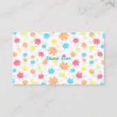 Najaars bladeren visitekaartje (Voorkant)