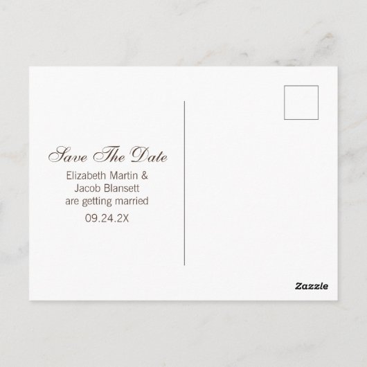 Najaars Blue Pumpkin Wheelbarrow Save the Date Briefkaart (Achterkant)