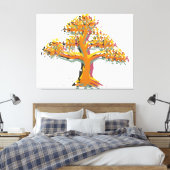 Najaars boom #2 canvas afdruk (Insitu (Slaapkamer))