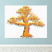 Najaars boom #2 canvas afdruk (Insitu (Houten vloer))